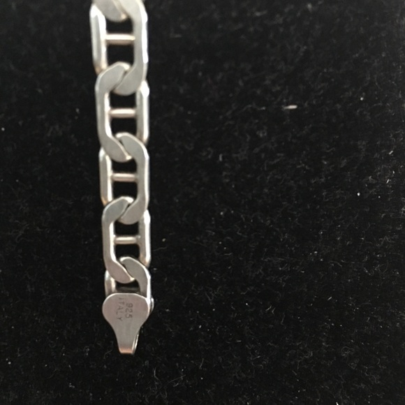 Italian 925 chain link necklace and bracelet set - Picture 7 of 8